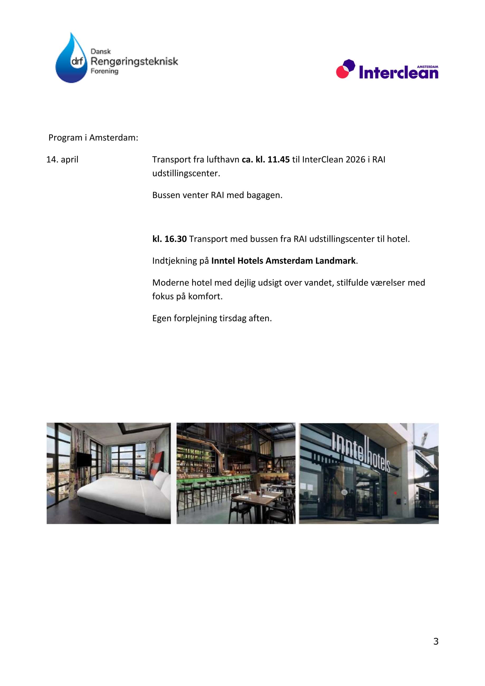 forløbig program for interclean amsterdam 2026 rev, 03-11-2025 rev. 2 - 3