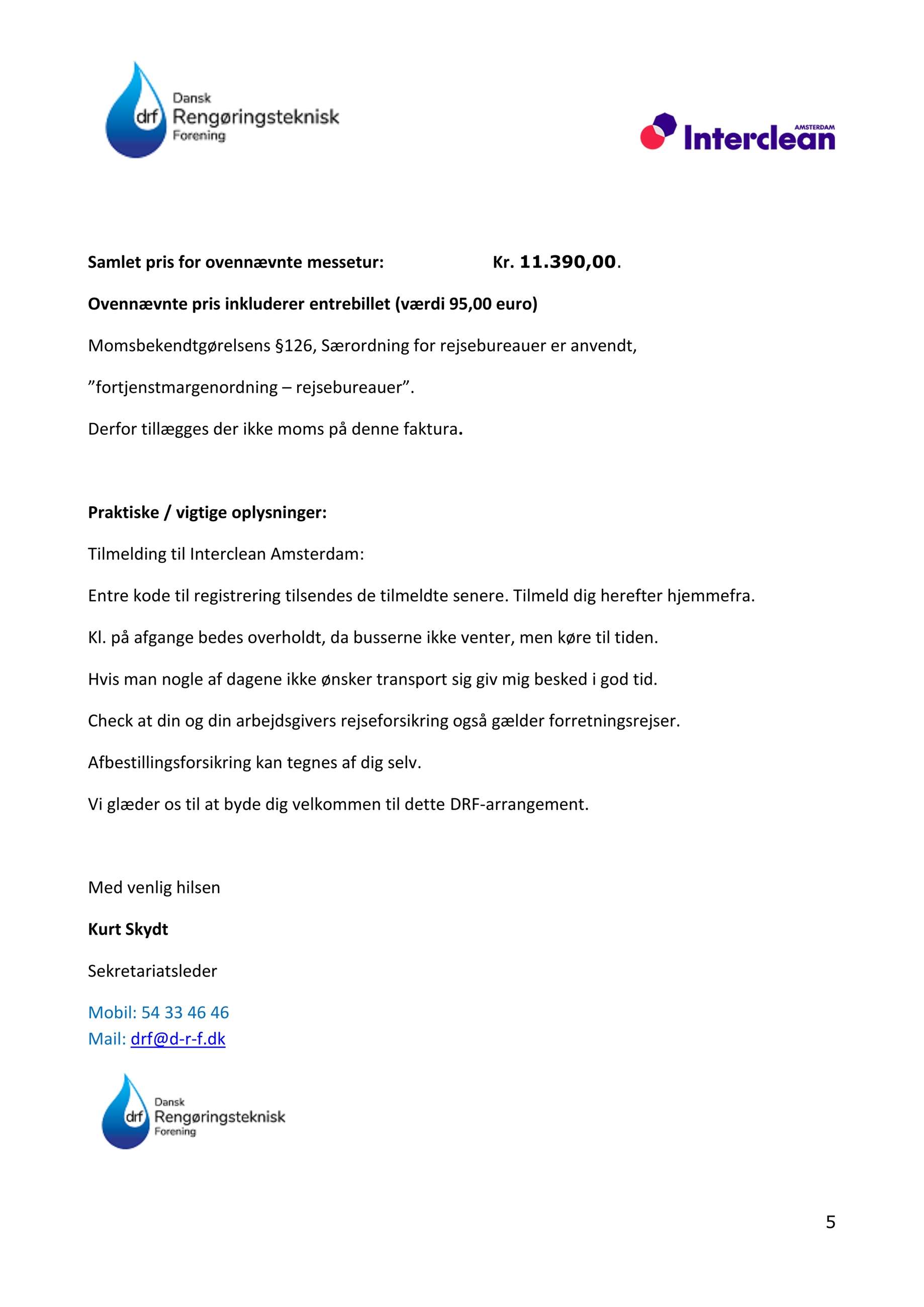 forløbig program for interclean amsterdam 2026 rev, 03-11-2025 rev. 2 - 5